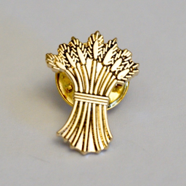 Gold Wheat Stalk Pin Image